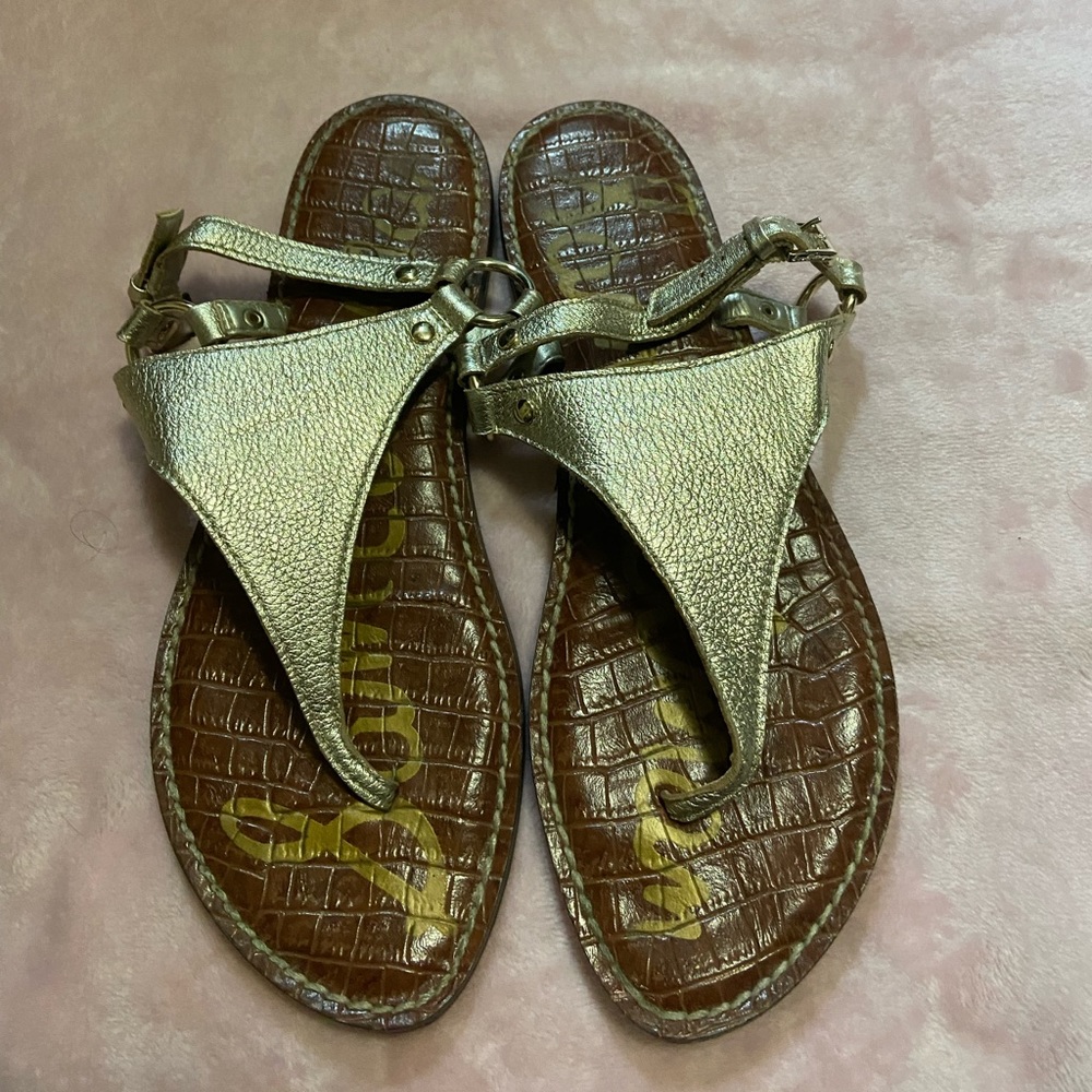 Sam Edelman gold gladiator sandals
